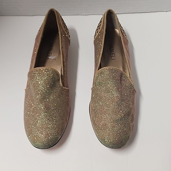 Vaneli iredescent cheetah print studded flats - Picture 2 of 10